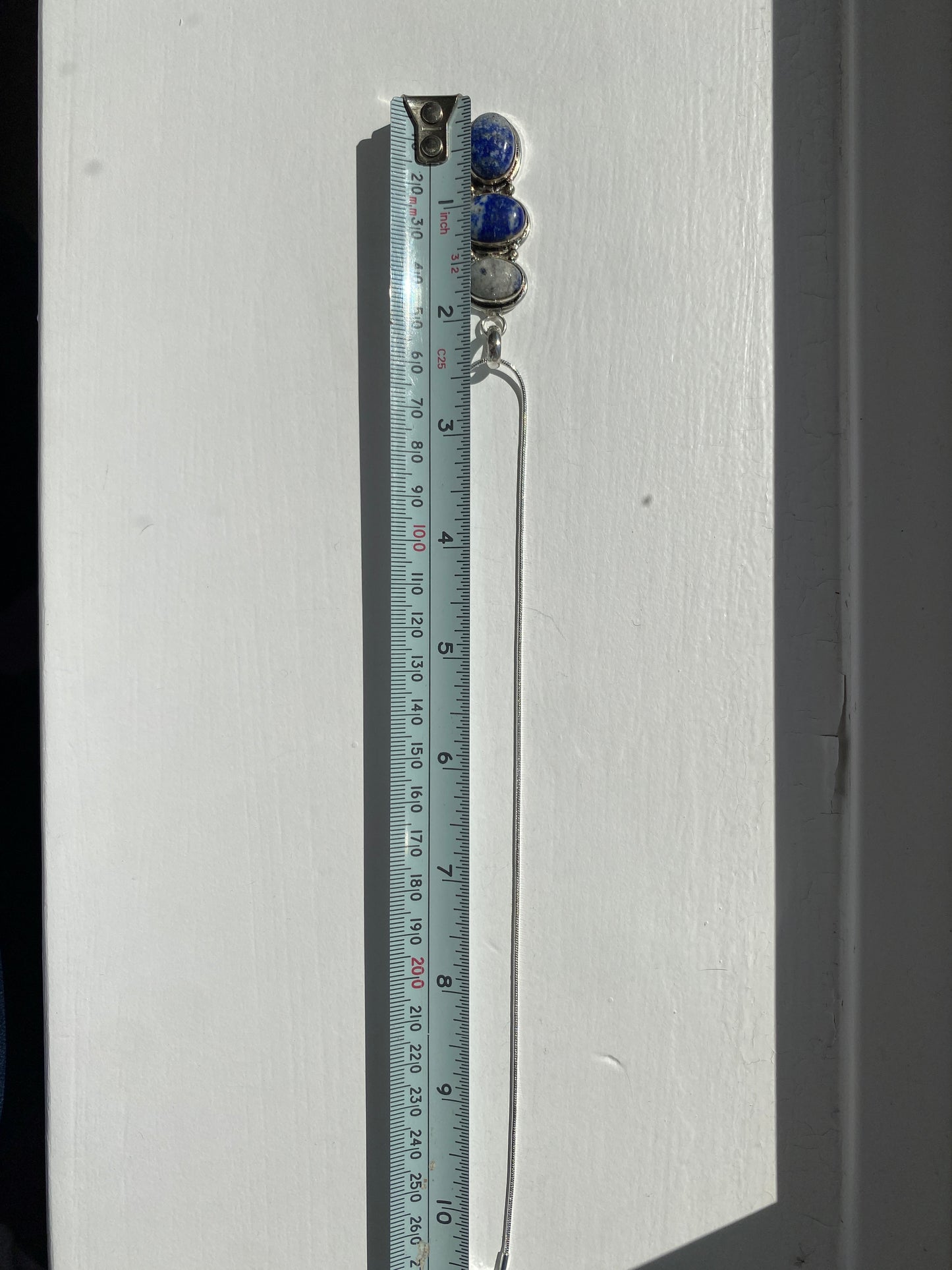 Streaked Lapis & Sodalite Pendant Necklace