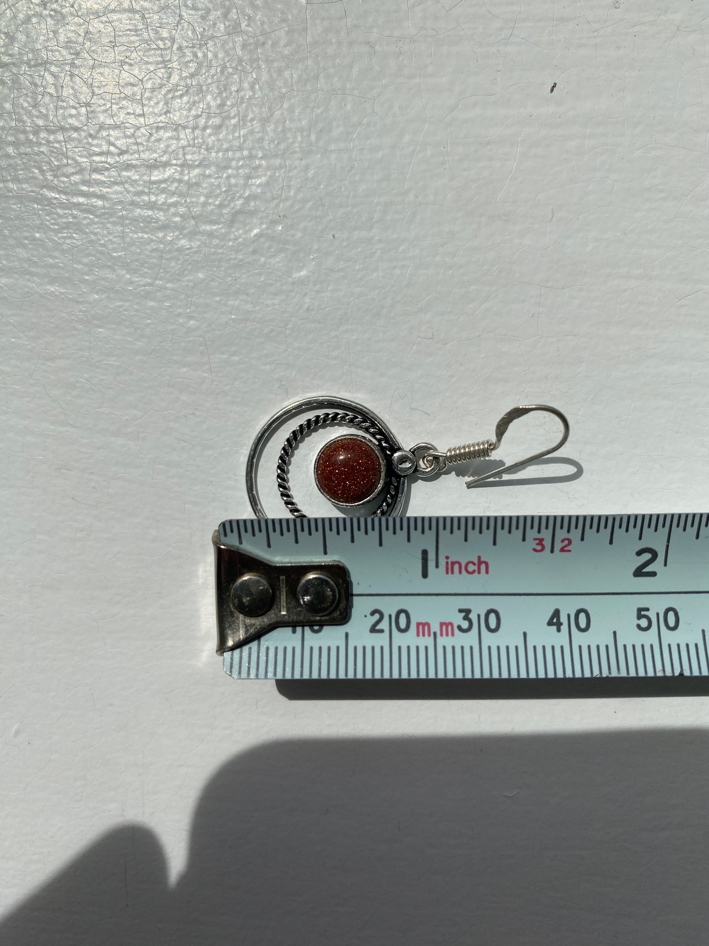 Sunstone Double Circle Earrings
