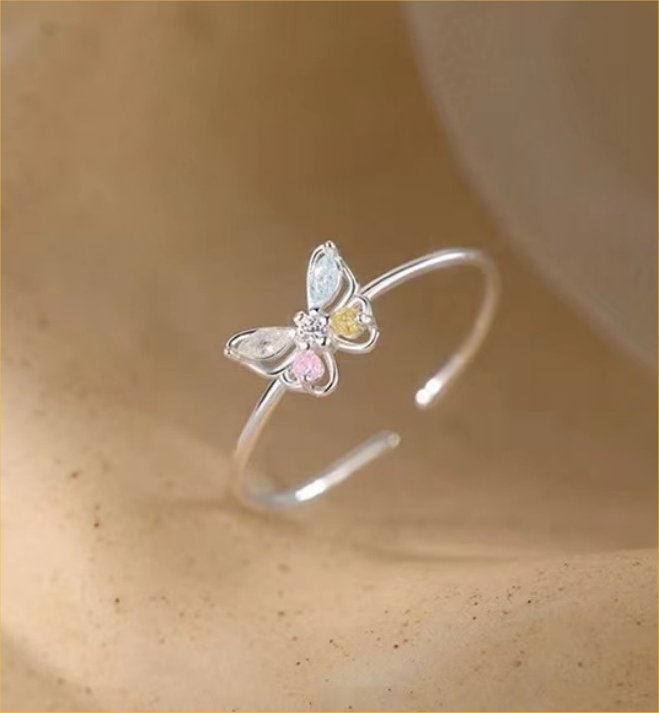 Silver Butterfly Ring