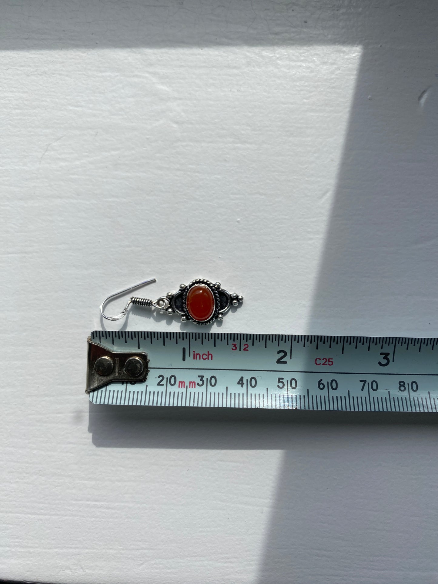 Silver Carnelian Earrings