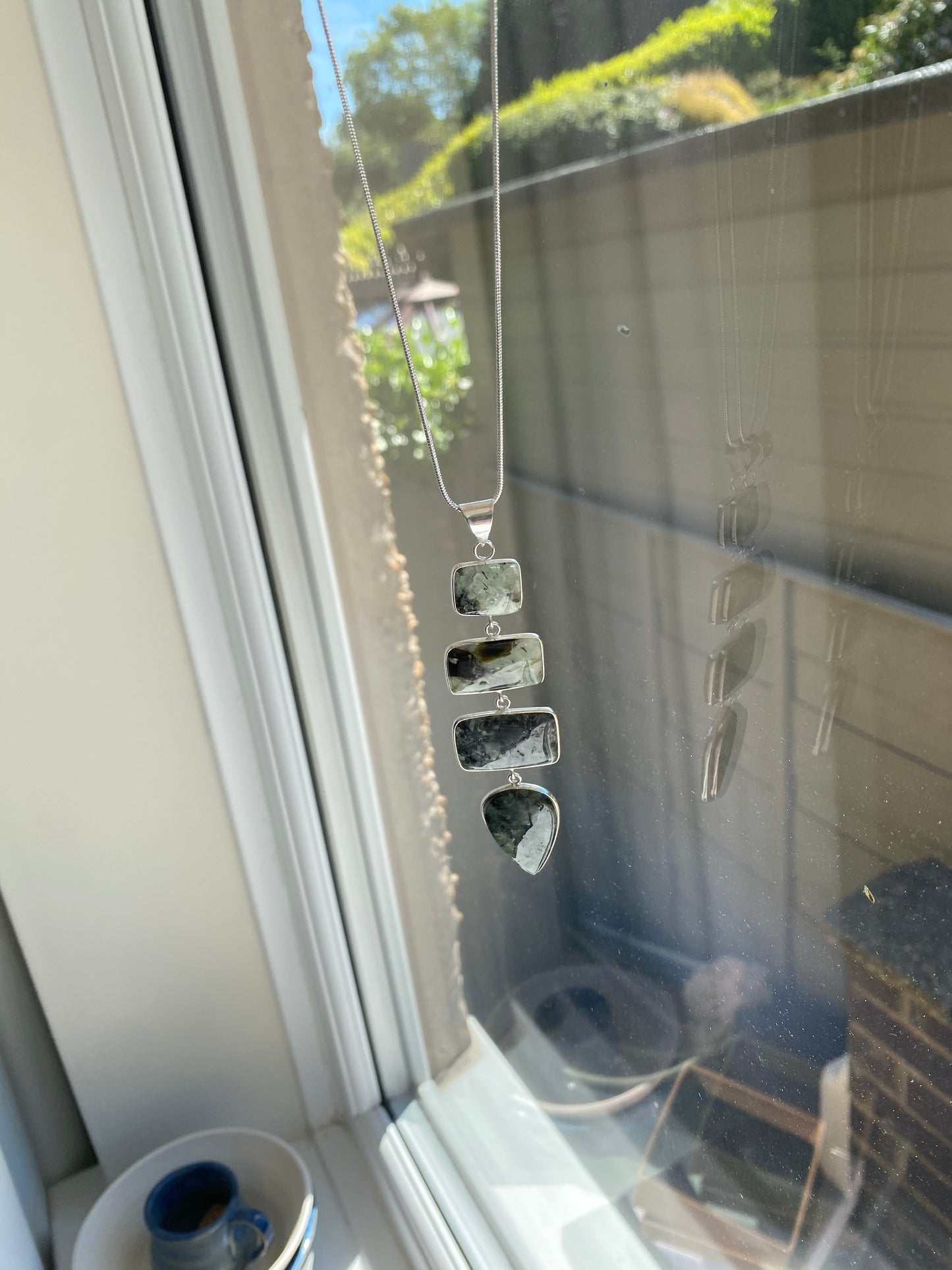 Labradorite Silver Pendant Necklace