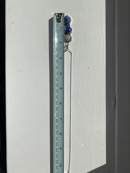 Streaked Lapis & Sodalite Pendant Necklace