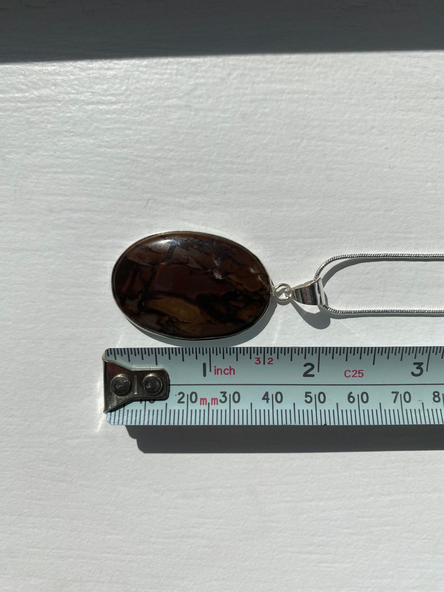 Dark Tiger Eye Pendant Necklace