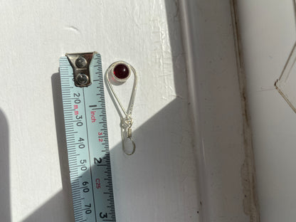 Red Jasper Silver Drop Earrings
