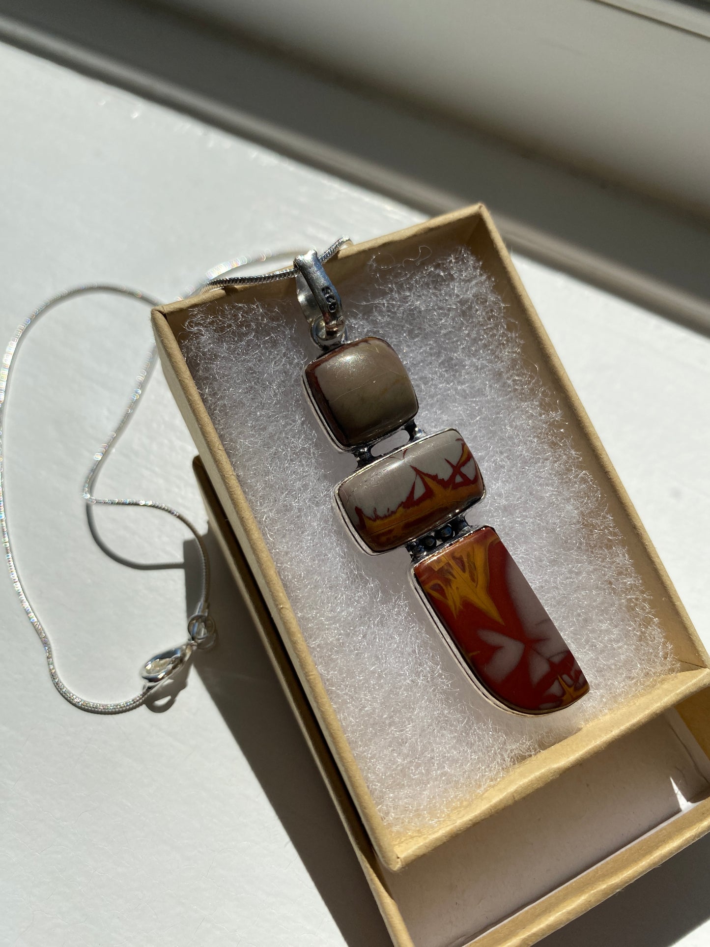 Picture Jasper Pendant Necklace
