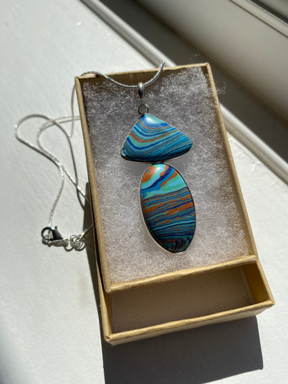 Detroit Agate Pendant Necklace