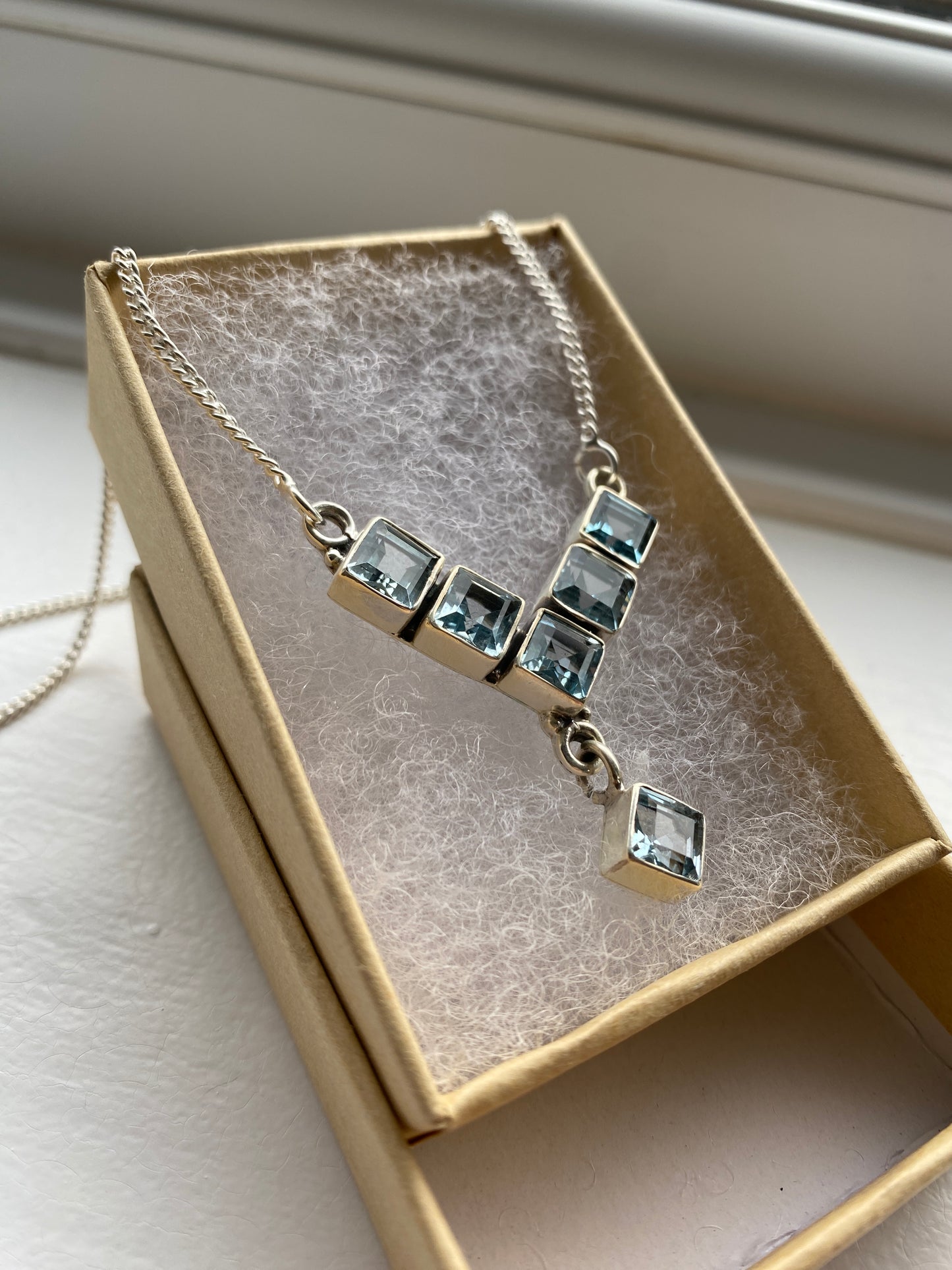 Blue Topaz & Silver Necklace