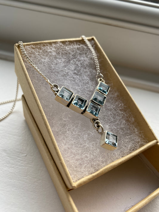 Blue Topaz & Silver Necklace