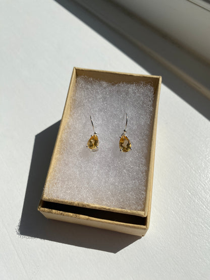 Citrine Silver Earrings