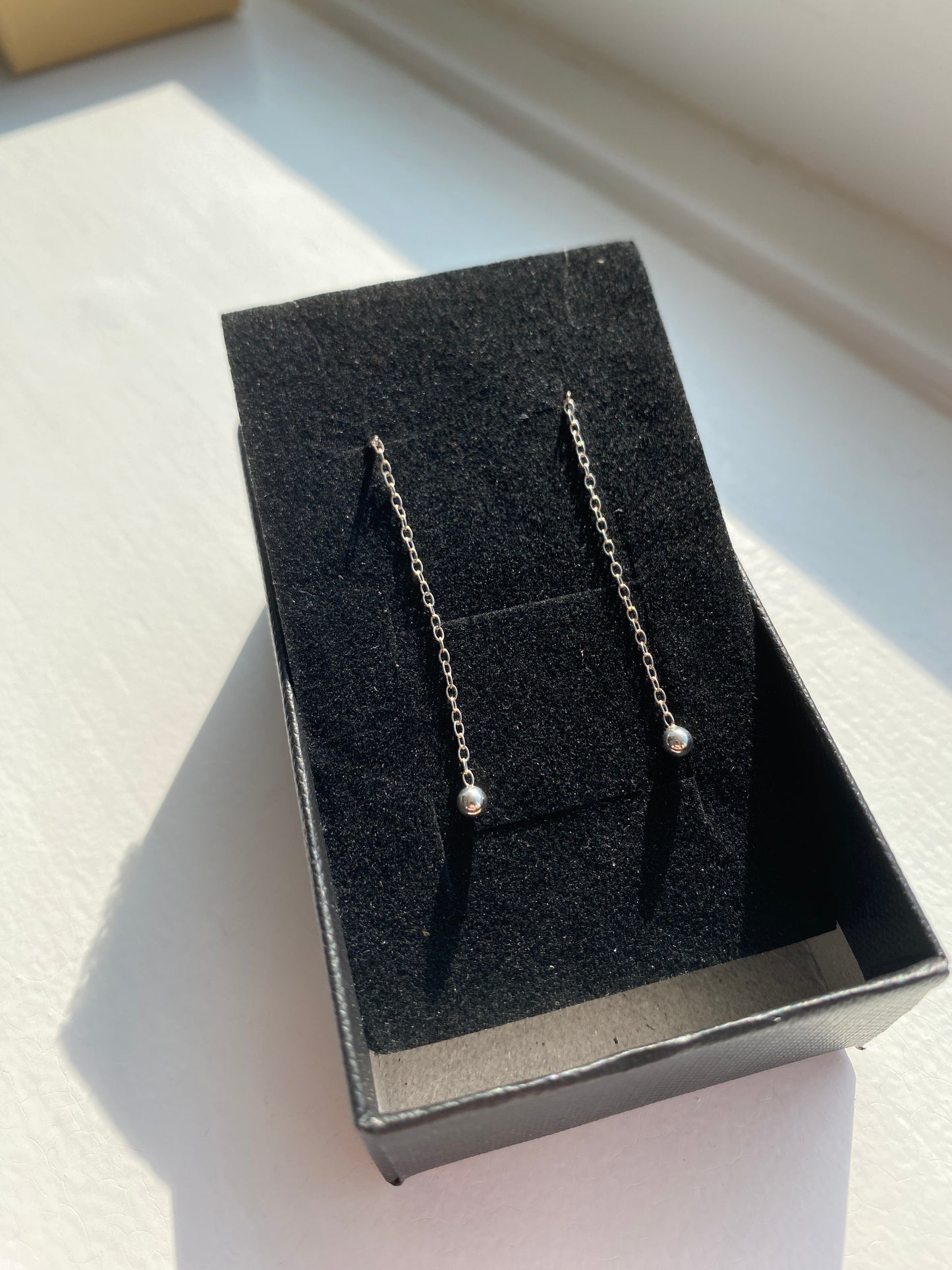 Silver Threader Bauble Earrings