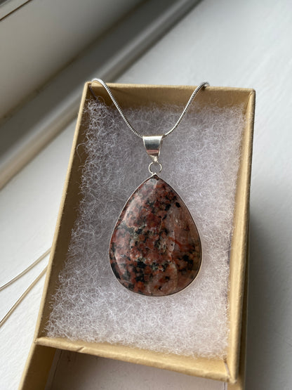 Sunstone Gemstone Pendant Necklace