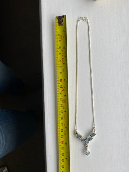 Blue Topaz & Silver Necklace