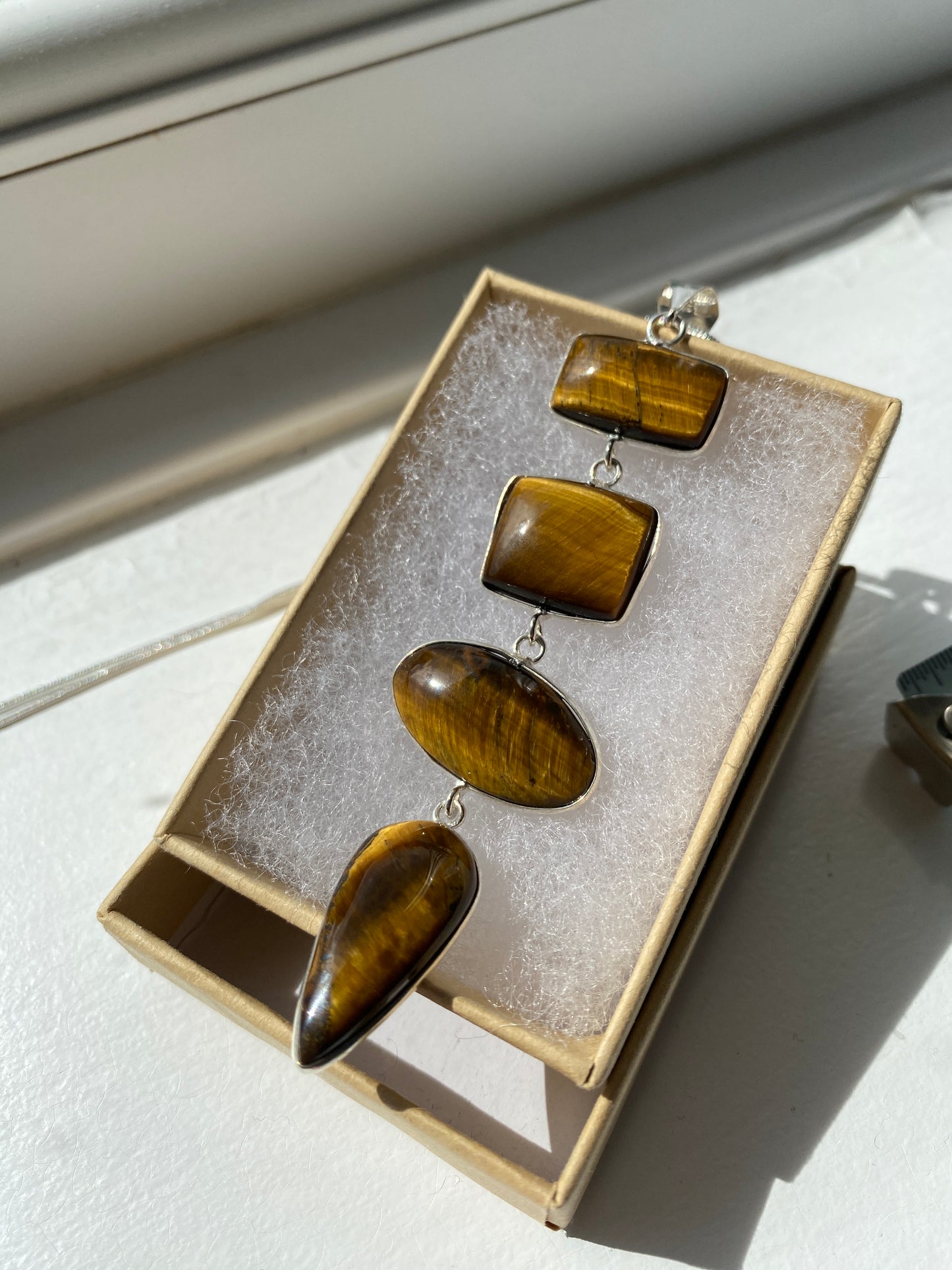 4-Stone Tiger's Eye Pendant