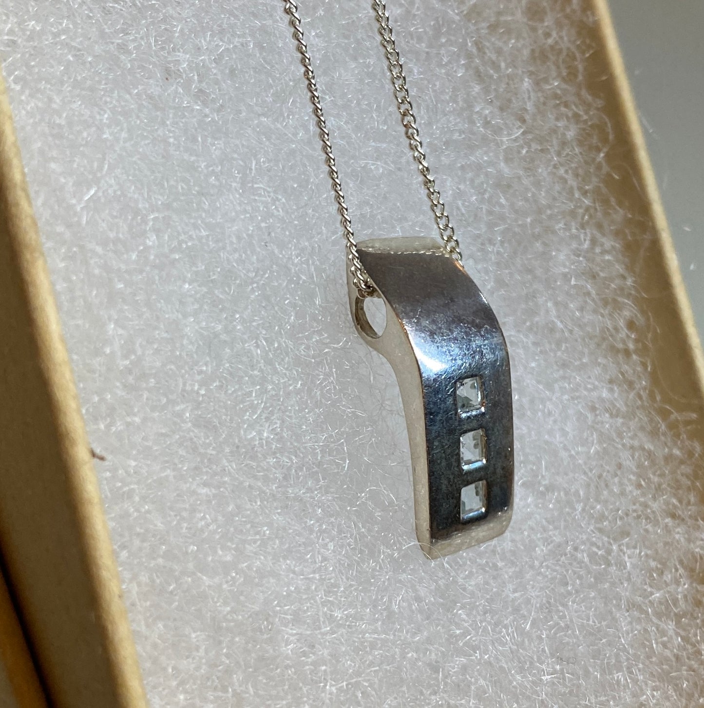 Solid Silver Aquamarine Pendant Necklace