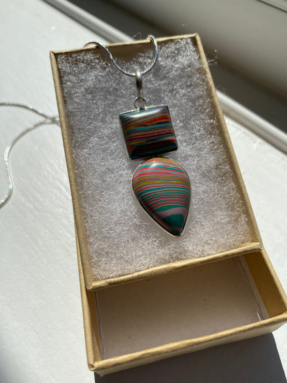 Fordite Pendant Necklace
