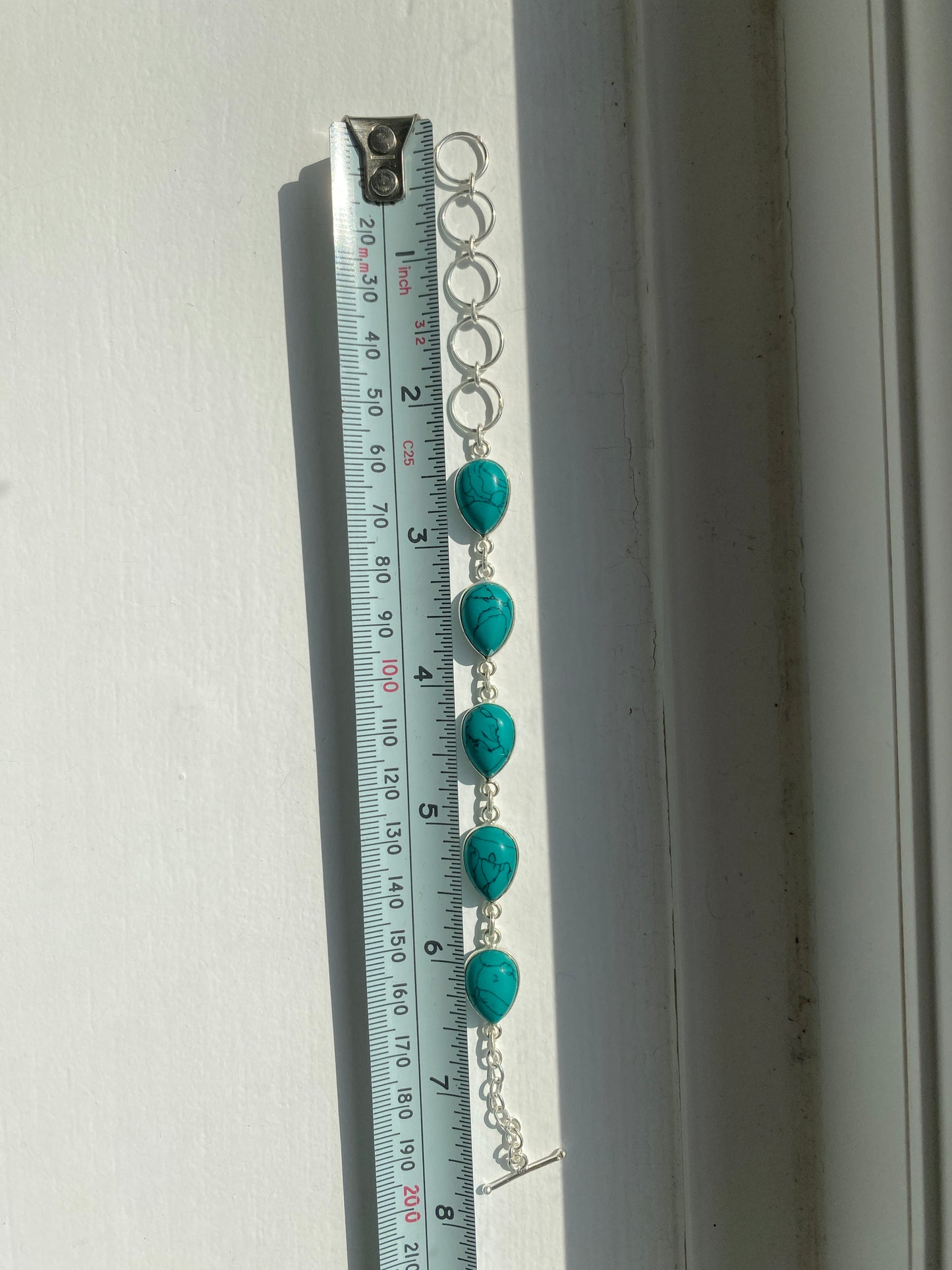 Beautiful Turquoise Teardrop Stone Bracelet