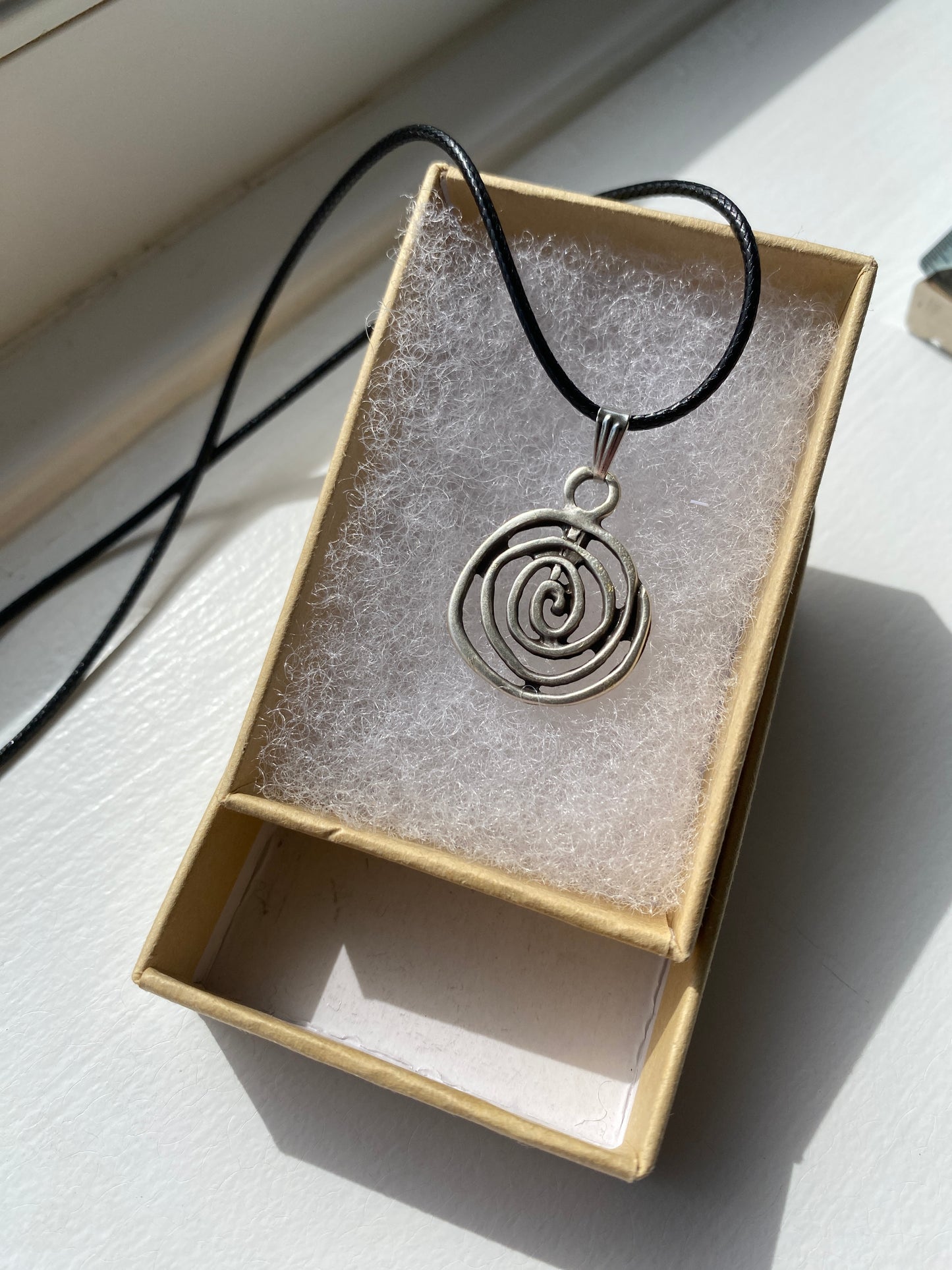 Silver Spiral Pendant Necklace
