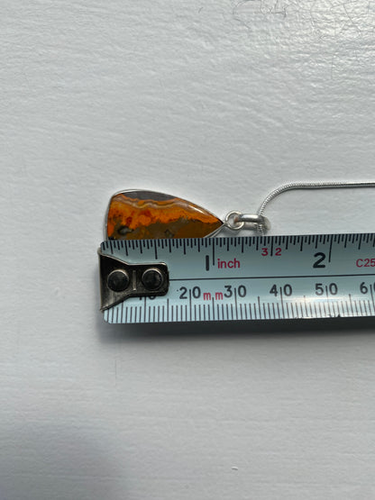 Black Banded Mookatite Jasper Teardrop Pendant