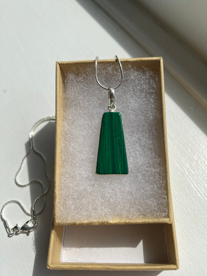 Malachite Pendant Necklace