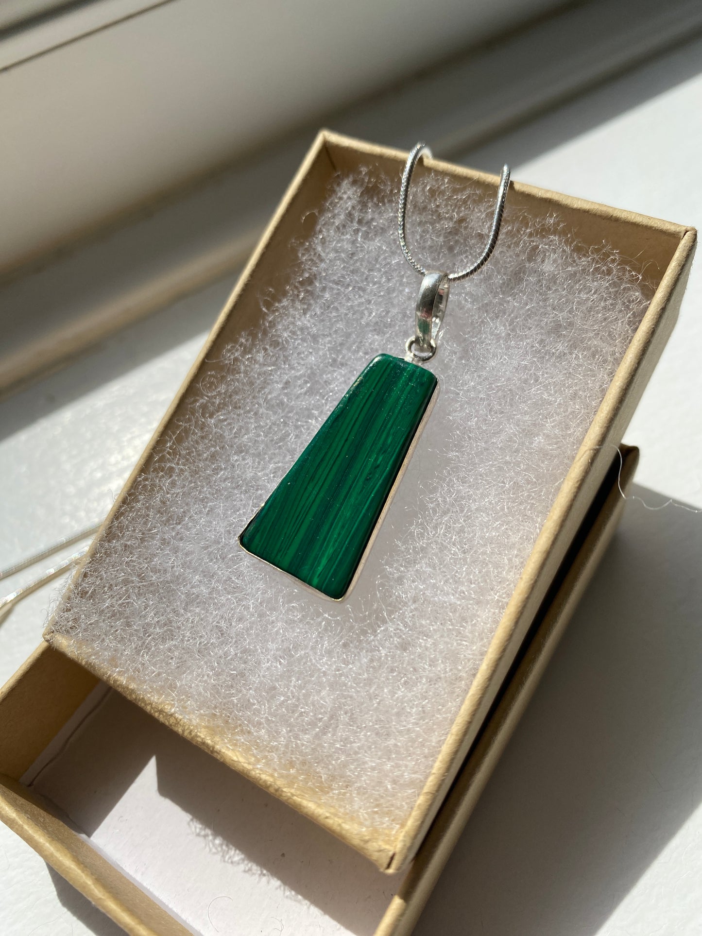 Malachite Pendant Necklace