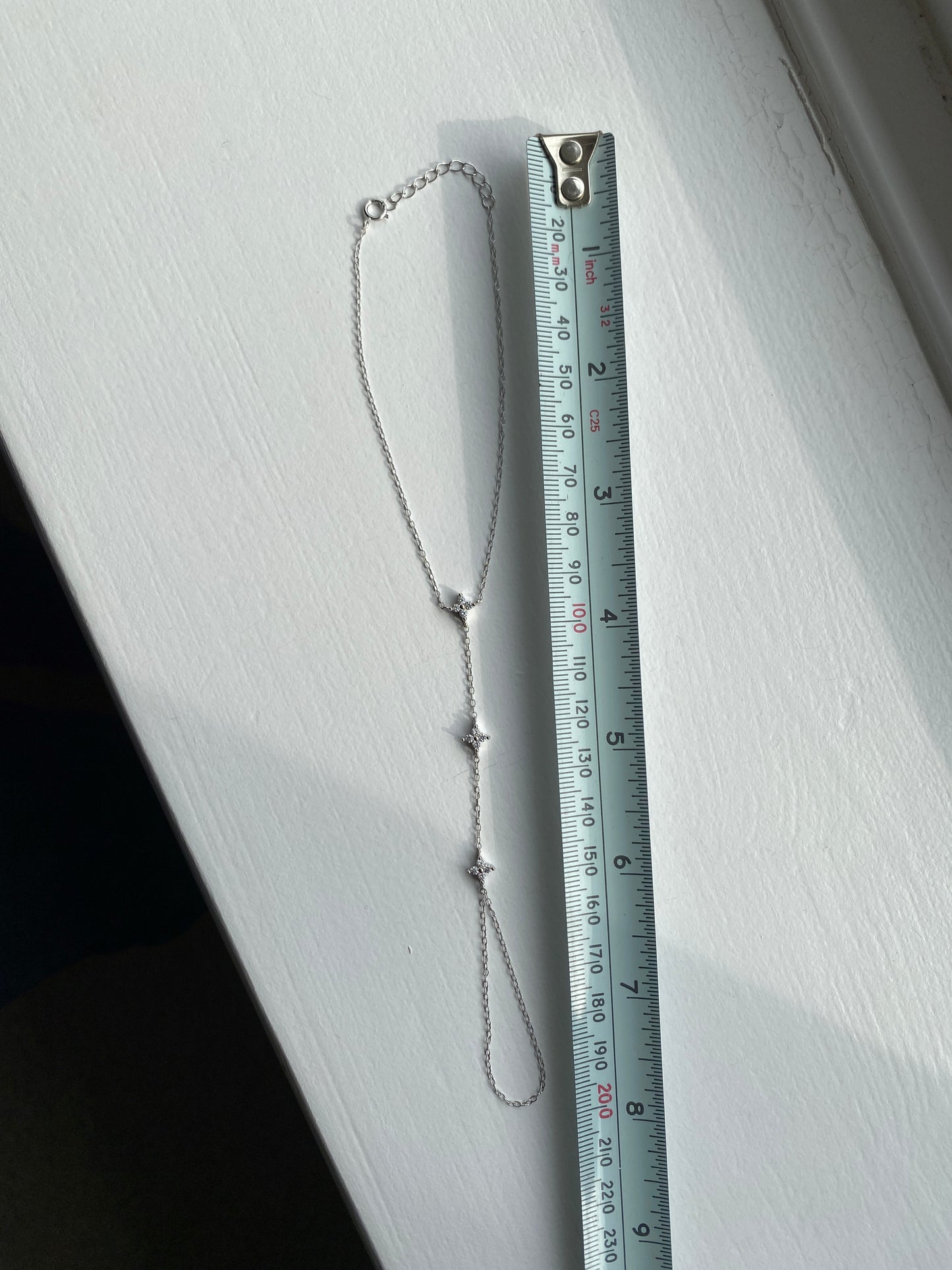 Sterling Silver Finger Chain Bracelet