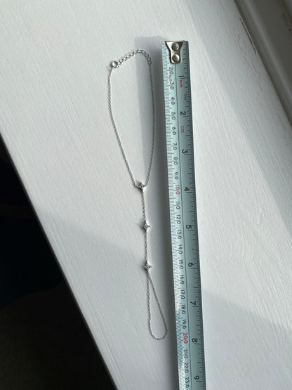 Sterling Silver Finger Chain Bracelet