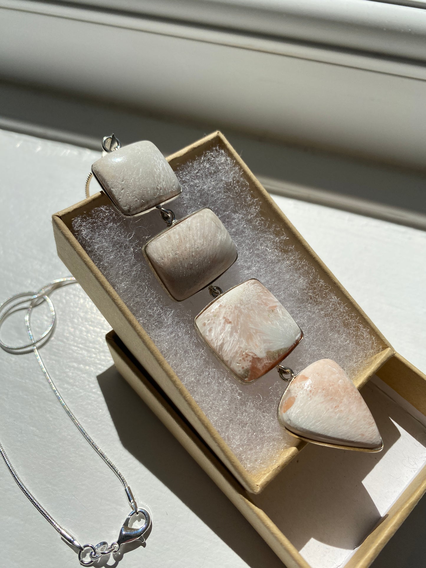 Fossil Coral Pendant Necklace