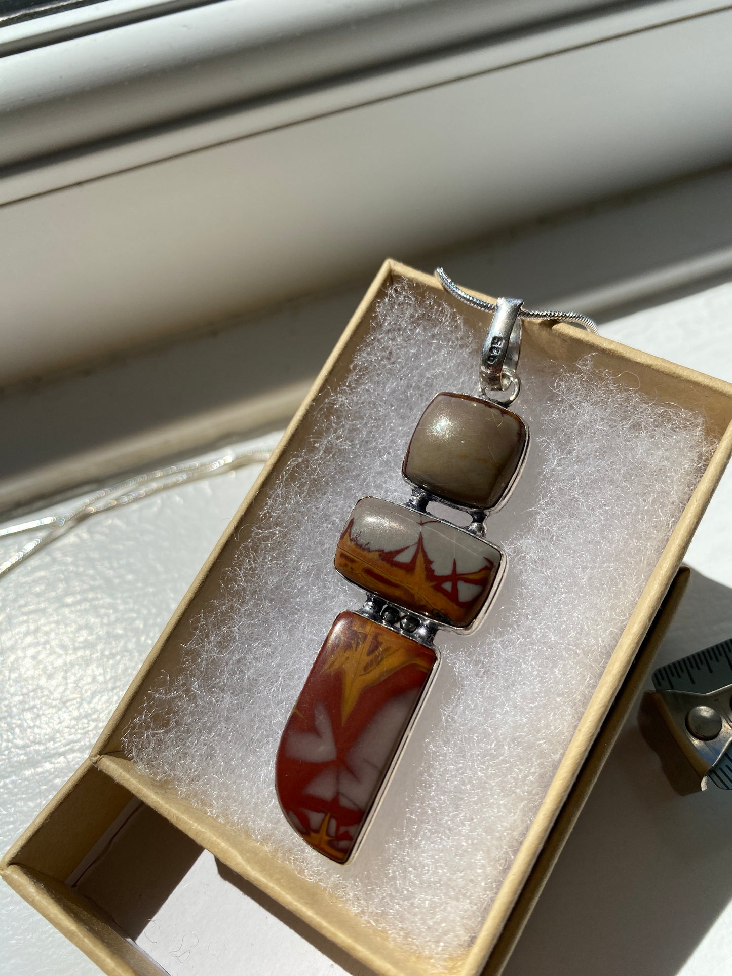 Picture Jasper Pendant Necklace