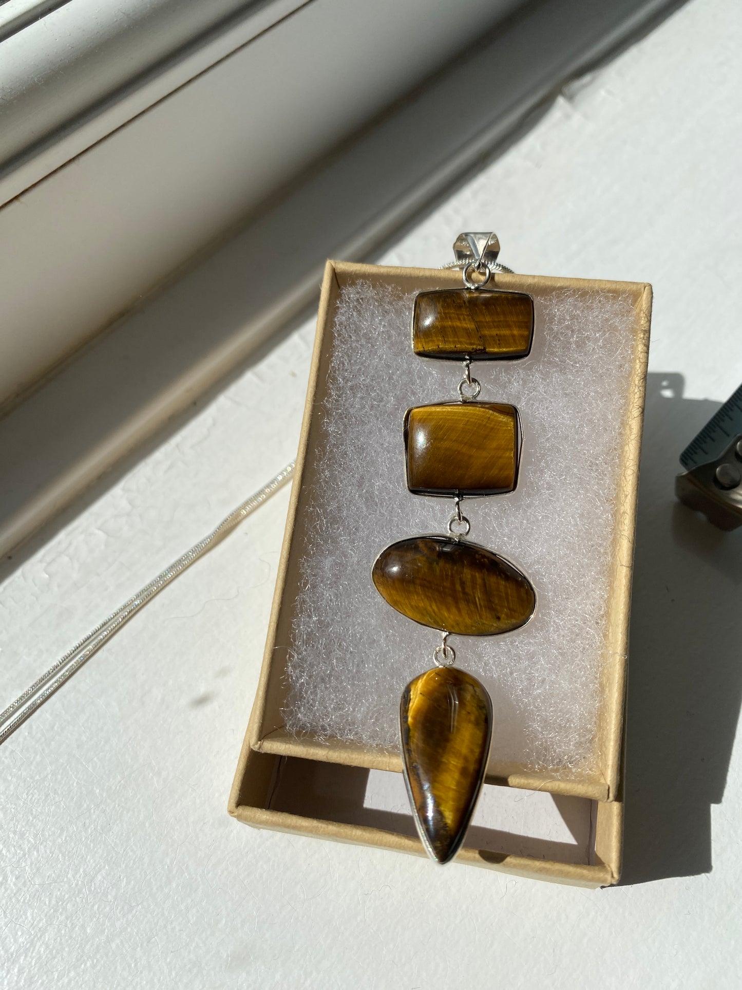 4-Stone Tiger's Eye Pendant