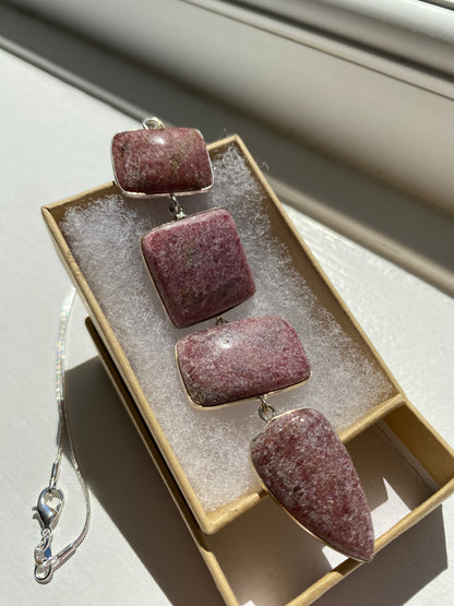 Pink Thulite Pendant Necklace
