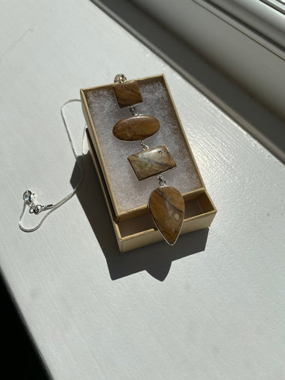 Picture Jasper Pendant Necklace