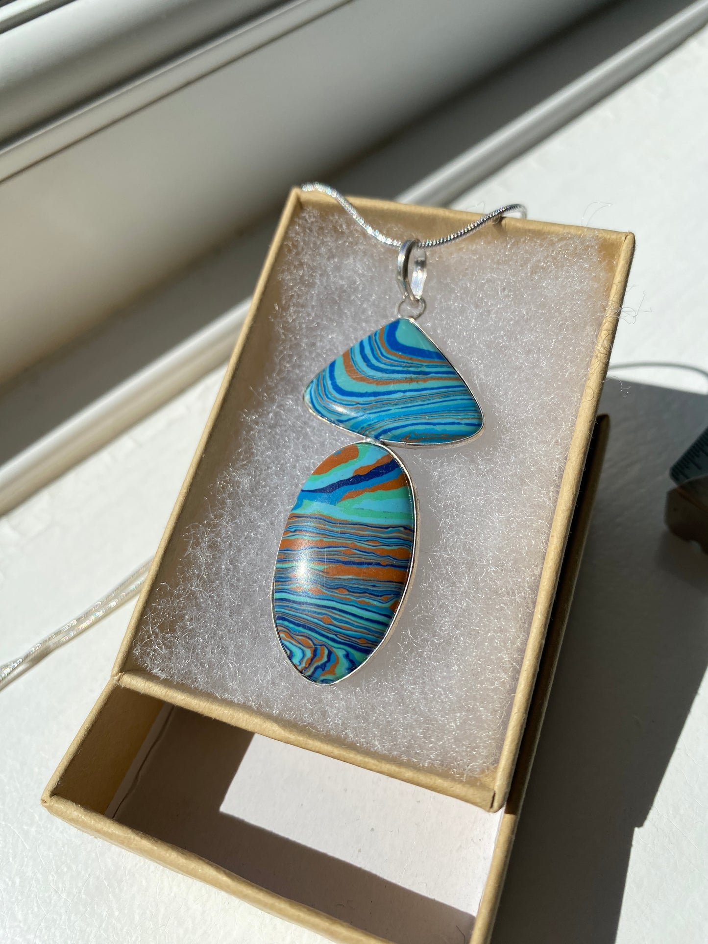 Detroit Agate Pendant Necklace