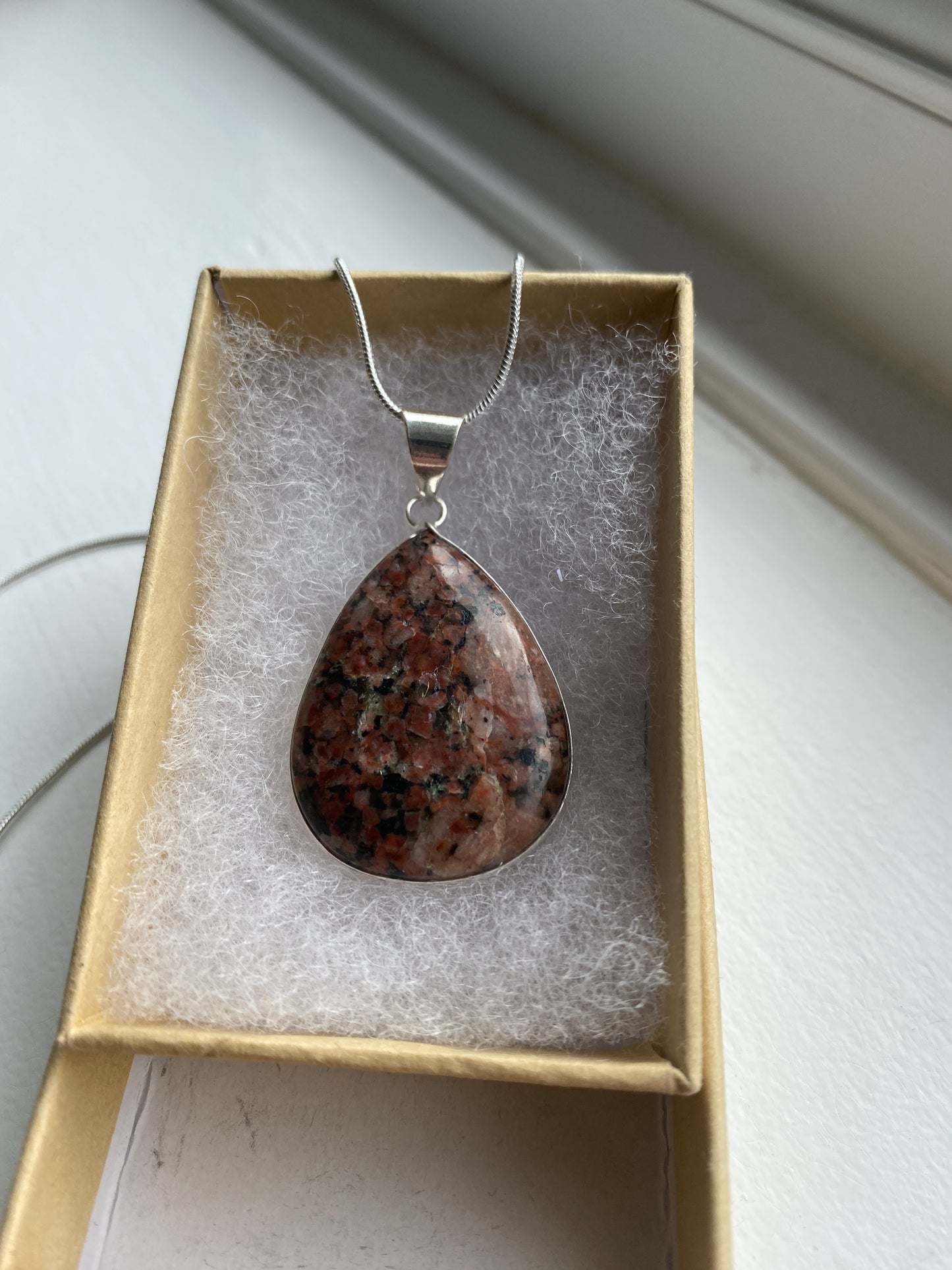 Sunstone Gemstone Pendant Necklace