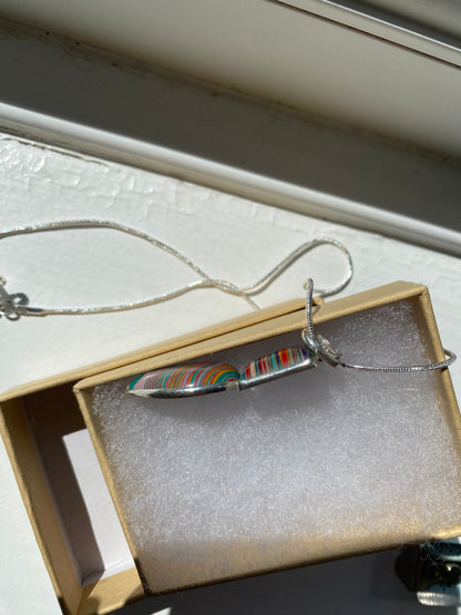 Fordite Pendant Necklace