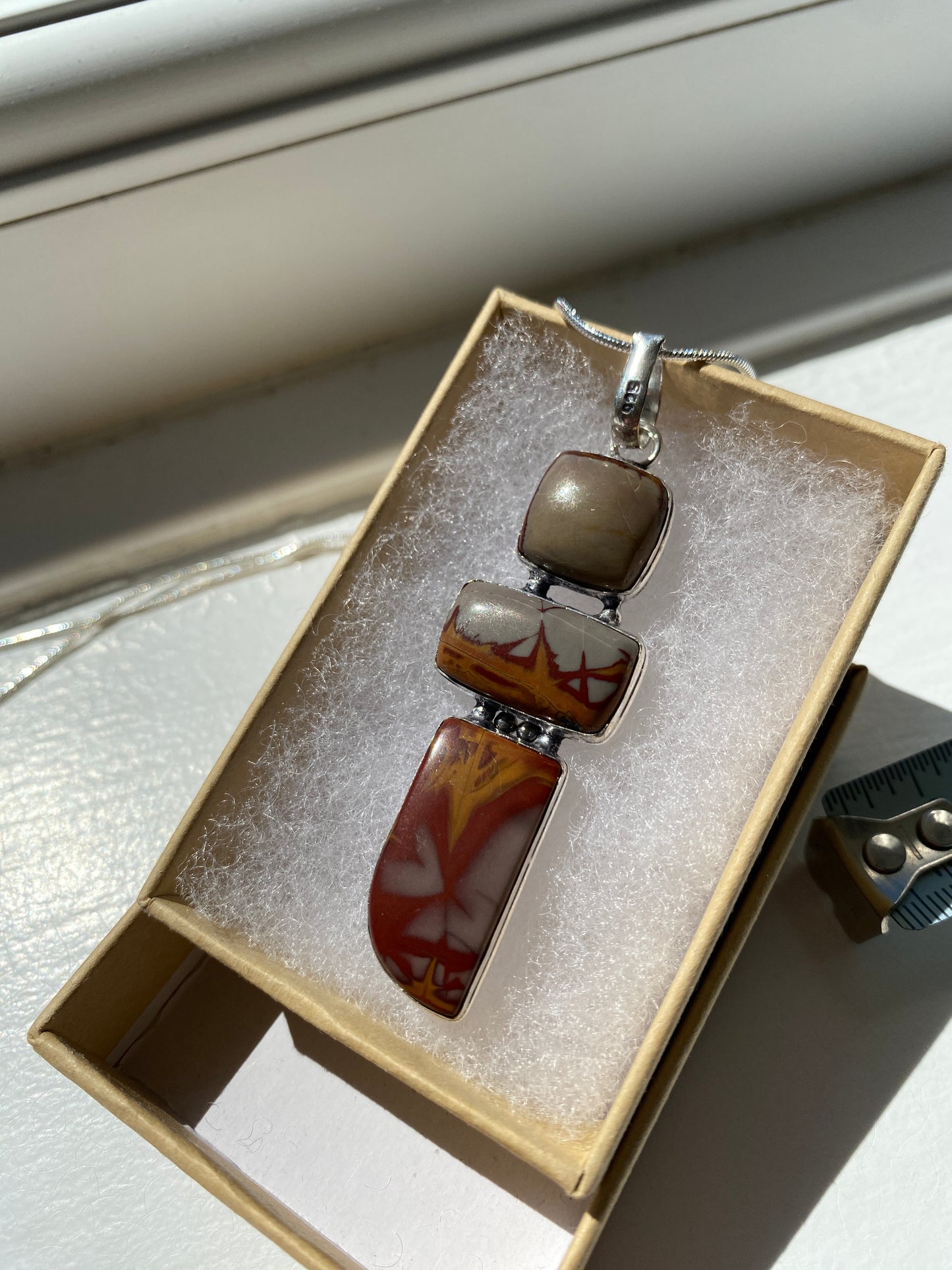 Picture Jasper Pendant Necklace