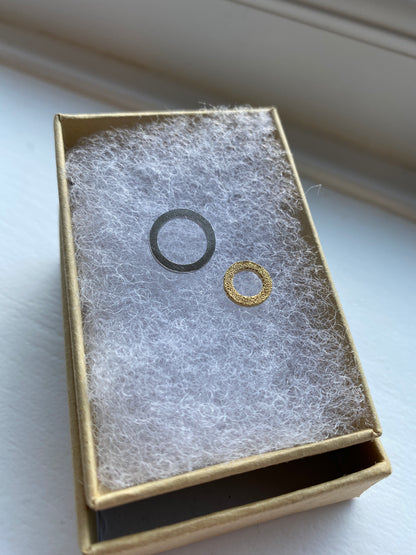 3-in-1 Silver & Gold Coloured Double Circle Pendant