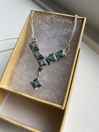 Blue Topaz & Silver Necklace