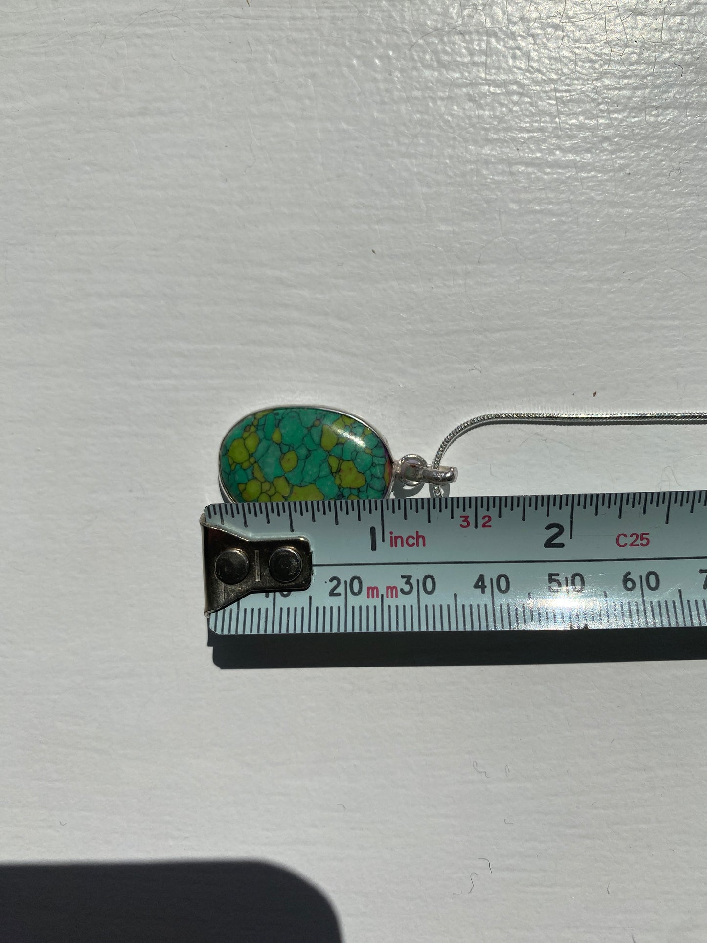 Mosaic 'Green Turquoise' Oval Pendant
