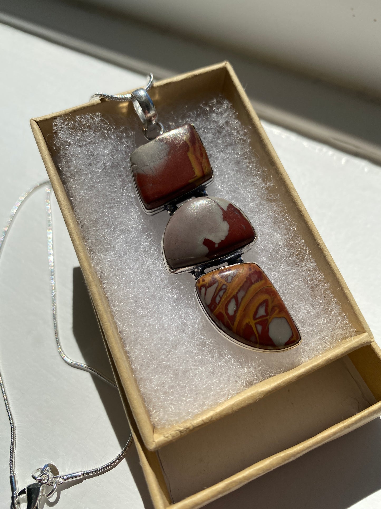 Picture Jasper Pendant Necklace
