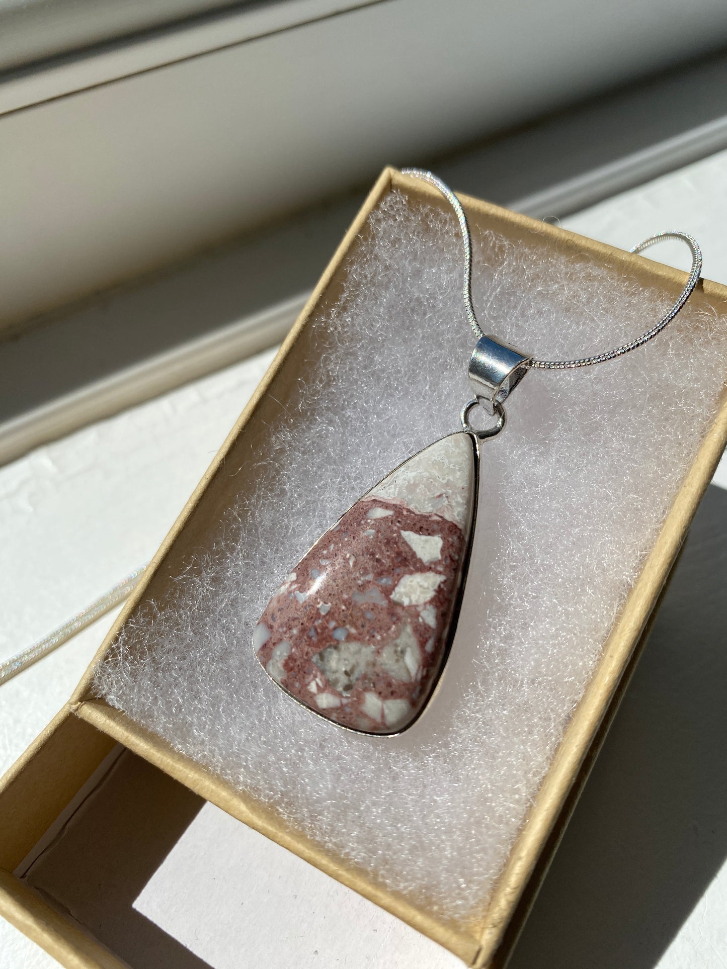 Brecciated Jasper Pendant Necklace