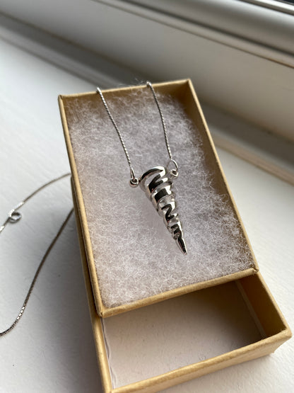 Silver Typhoon Pendant Necklace