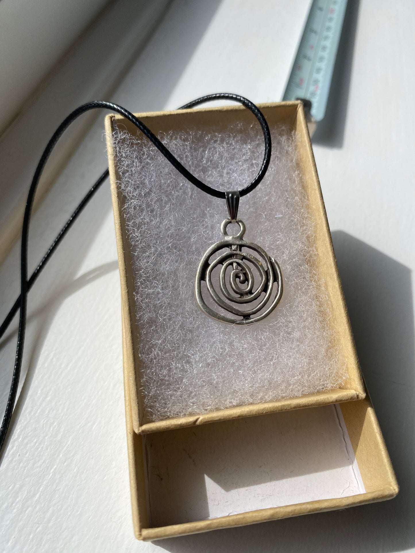 Silver Spiral Pendant Necklace