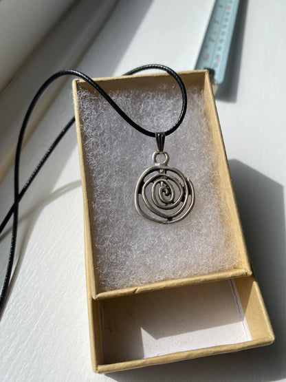 Silver Spiral Pendant Necklace