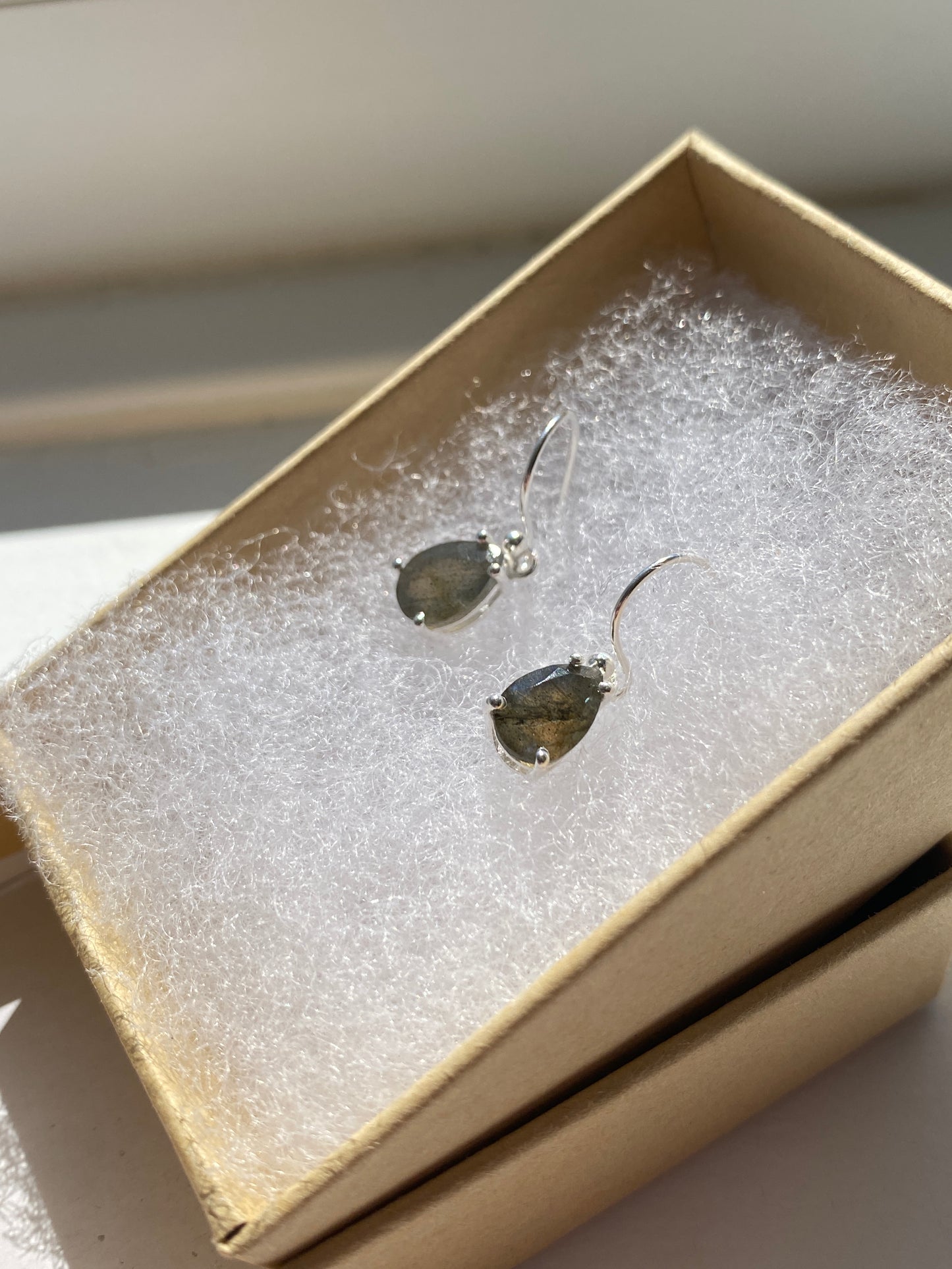 Labradorite Silver Earrings