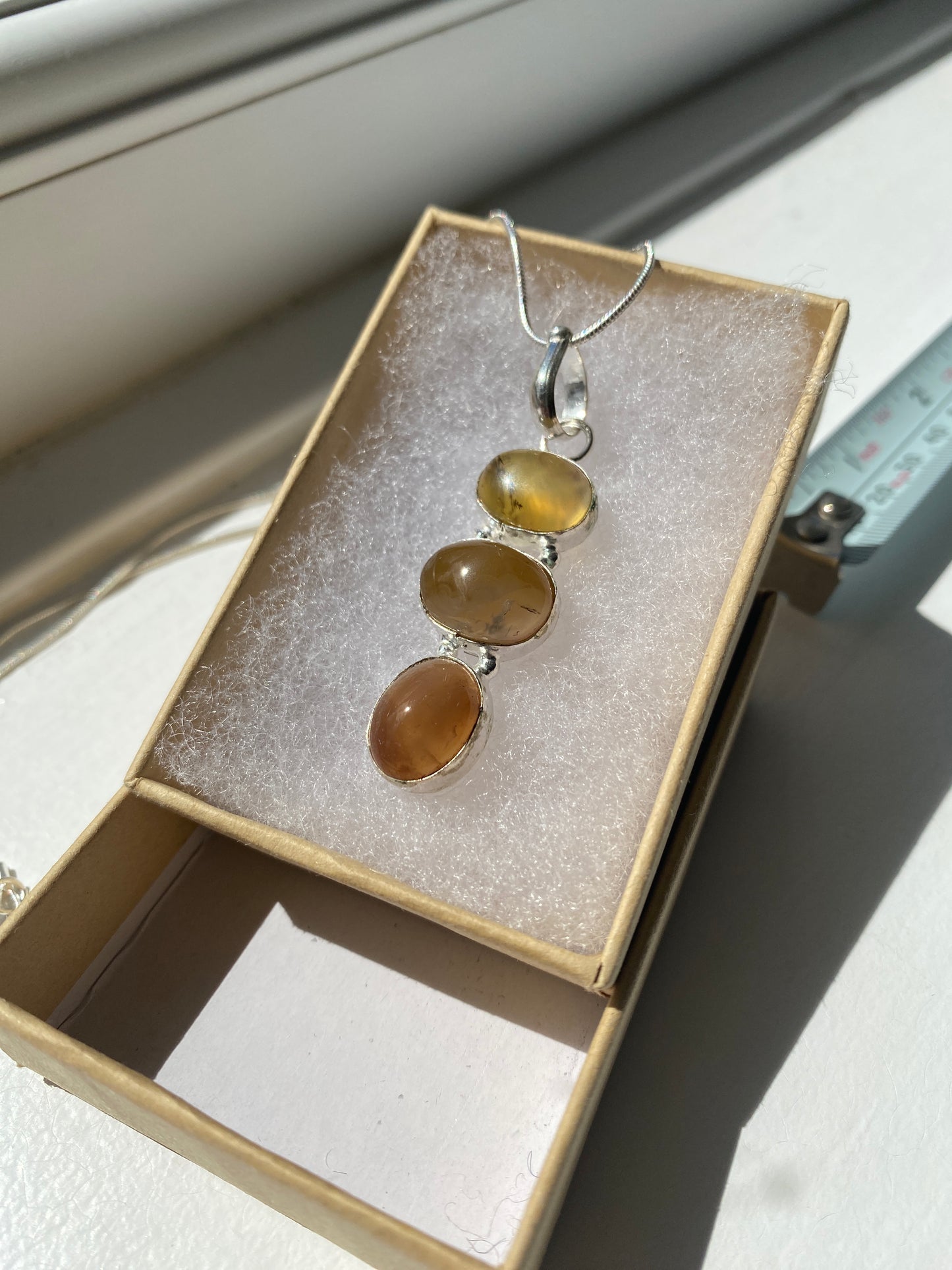 Honey Agate Stone Pendant