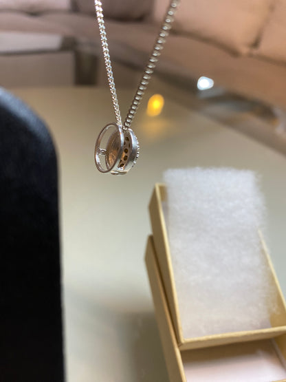 Silver Diamante Encrusted Necklace