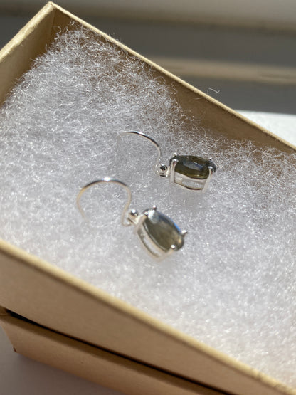 Labradorite Silver Earrings