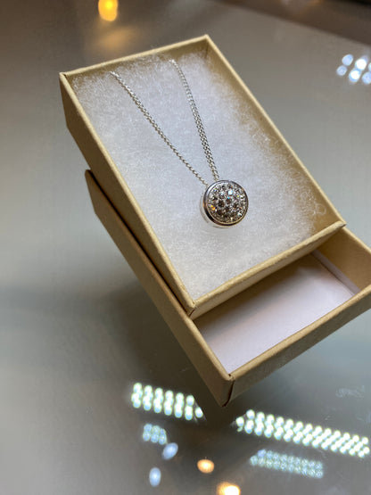 Silver Diamante Encrusted Necklace