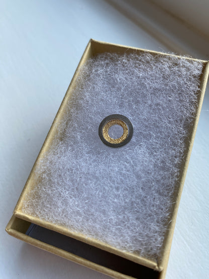3-in-1 Silver & Gold Coloured Double Circle Pendant