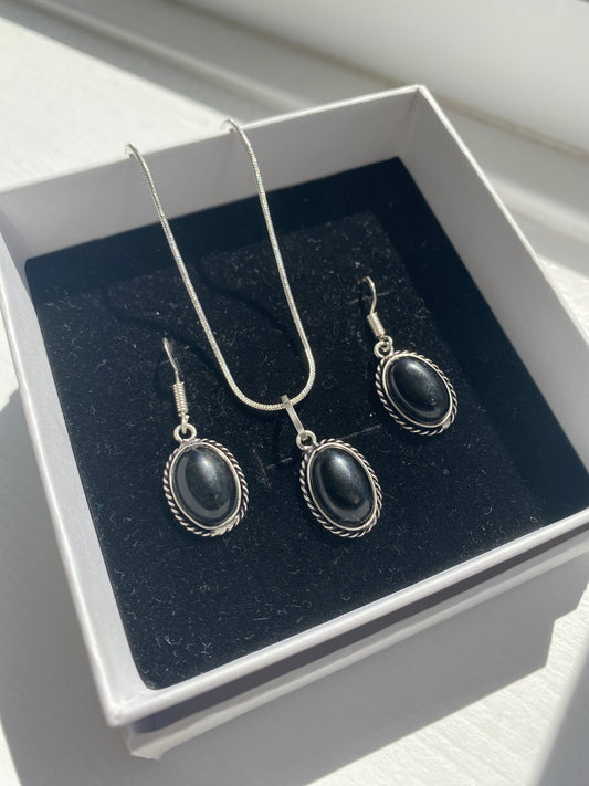 Beautiful Black Onyx Jewellery Set
